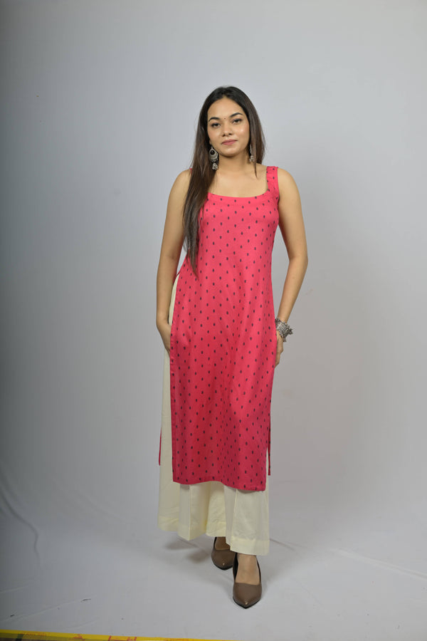 Ruby Dots Straight Kurti